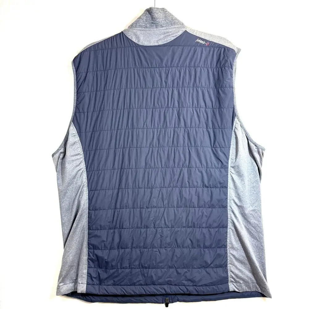 Johnnie-O XL Duffy Puffer Vest Dark Blue Pocket Golf Sport Active Outdoor‎ $149